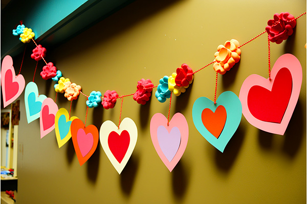 Walentynki dekoracje przedszkole - Girlandy 