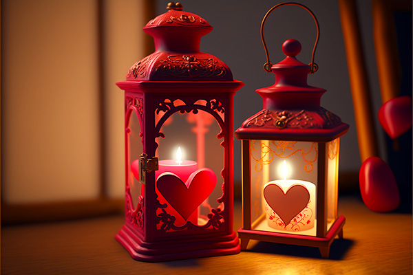 Walentynki dekoracje przedszkole - Świece i lampiony 