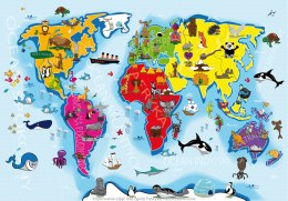 Mapa Świata - Puzzle Małego Bystrzaka
