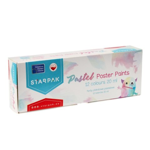 FARBY PLAKATOWE 12KOL. 20ML PASTEL FOL STARPAK 475388