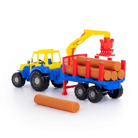 TRAKTOR PLASTIKOWY Z PRZYCZEPĄ 59CM POLESIE 35370 POLESIE