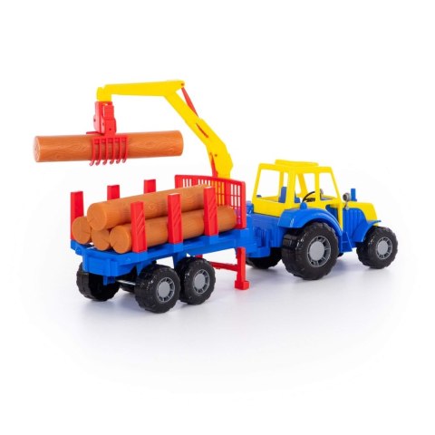 TRAKTOR PLASTIKOWY Z PRZYCZEPĄ 59CM POLESIE 35370 POLESIE