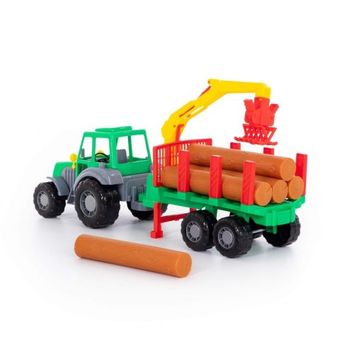 TRAKTOR PLASTIKOWY Z PRZYCZEPĄ 59CM POLESIE 35370 POLESIE