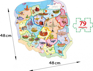 Mapa Polski - Puzzle Małego Bystrzaka