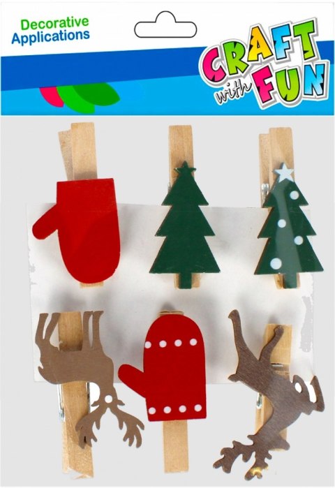 OZDOBA DEKORACYJNA KLAMERKI MIX BOŻE NARODZENIE CRAFT WITH FUN 501911 CRAFT WITH FUN OZDOBA DEKORACYJNA KLAMERKI MIX BOŻE NARODZENIE CRAFT WITH FUN 501911 CRAFT WITH FUN