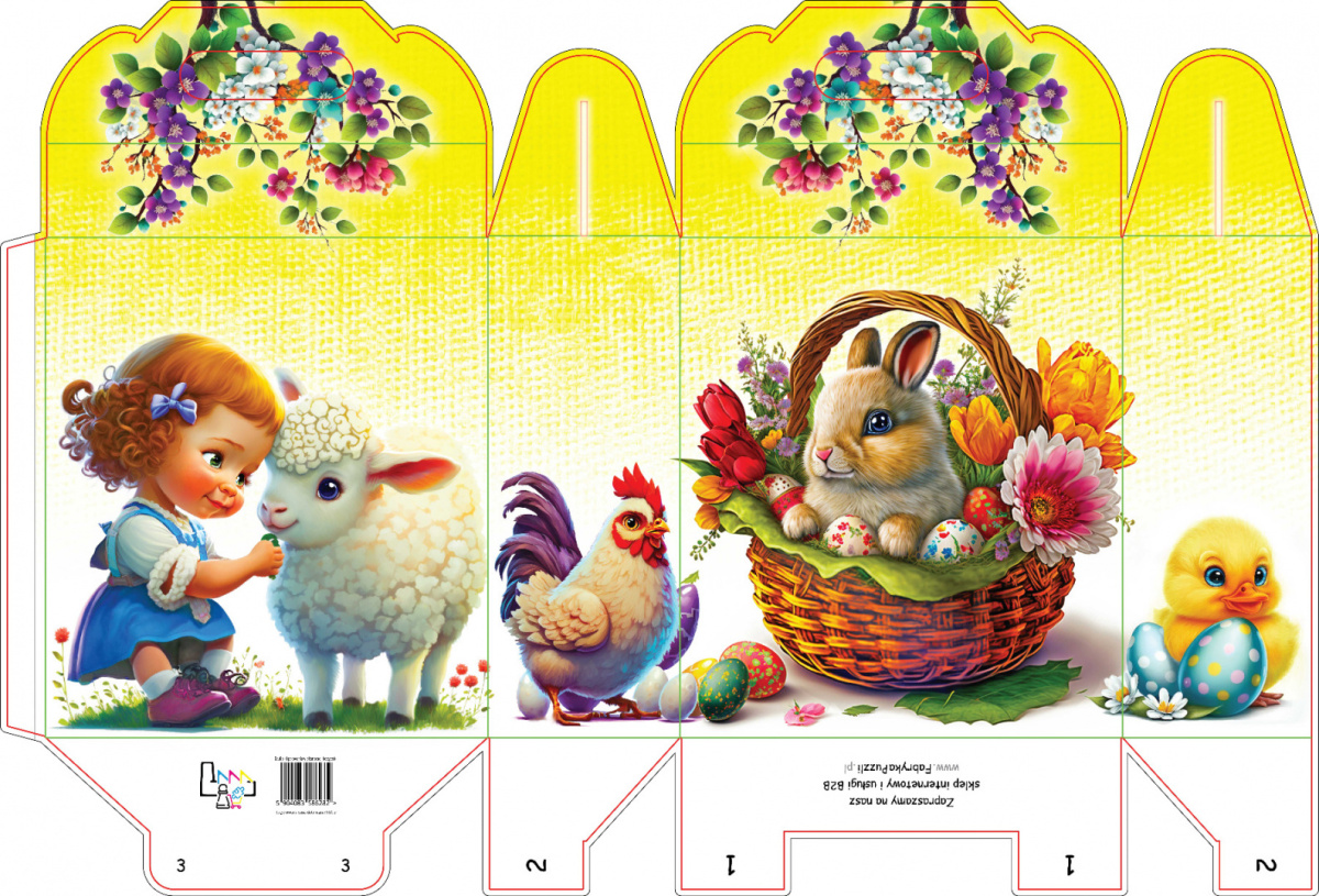 Opakowania Wielkanocne dla dzieci 2023 - wzór koszyczek