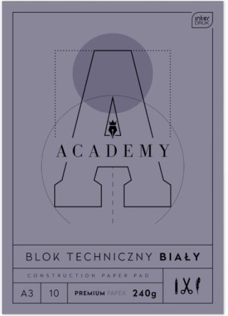 BLOK TECHNICZNY A3/10K BIA ACADEMY INT FOL A 10 INTERDRUK