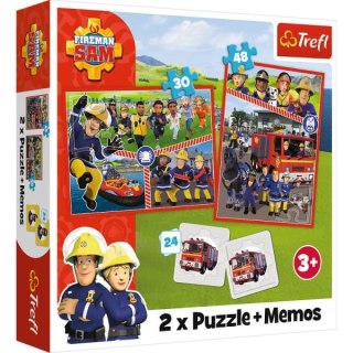 PUZZLE 2W1 MEMOS DRUŻYNA STRAŻAKA SAMA PUD TREFL 93334 TR TREFL