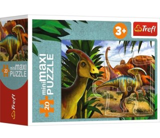 PUZZLE 20 ELEMENTÓW MINIMAXI POZNAJ ŚWIAT DINOZAURÓW TREFL 21137 TR TREFL