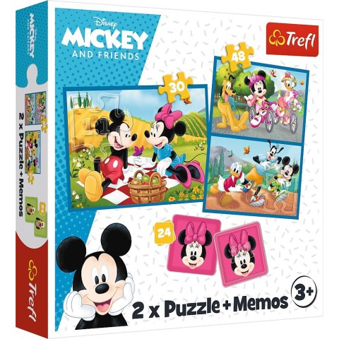 PUZZLE 2W1 MEMOS POZNAJ BOHATERÓW DISNEY TREFL 93344 TR TREFL