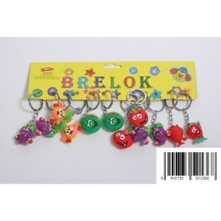 BRELOK GUMOWY OWOCE 4CM PBH A 12 TOYS