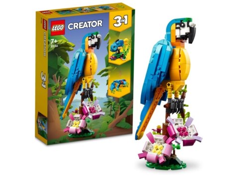 KLOCKI KONSTRUKCYJNE CREATOR EGZOT PAPUGA LEGO 31136 LEGO