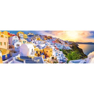 PUZZLE 1000EL. ZACHÓD NA SANTORINI PANORAMA TREFL 29054 TR TREFL