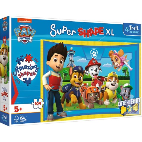 PUZZLE 104EL. PSI PRZYJACIELE PAW PATROL PUD TREFL 50016 TREF TREFL