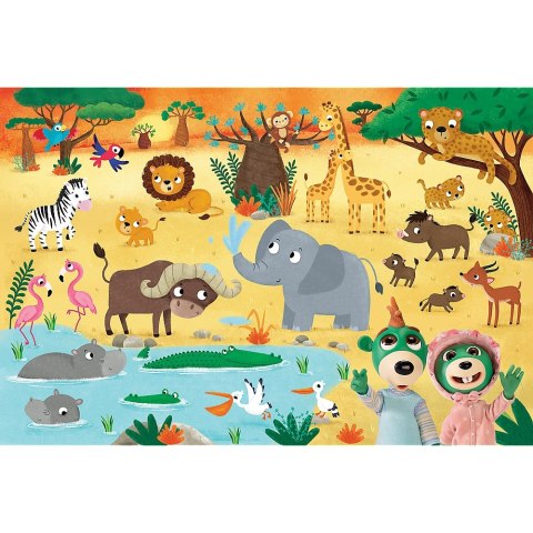 PUZZLE 24EL. SUPER MAXI BOBASKI NA SAFARI TREFL 41009 TREF TREFL