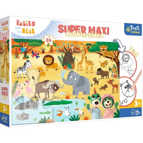 PUZZLE 24EL. SUPER MAXI BOBASKI NA SAFARI TREFL 41009 TREF TREFL