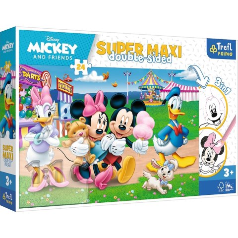 PUZZLE 24EL. SUPER MAXI MICKEY WESOŁE MIASTECZKO TREFL 41005 TREF TREFL