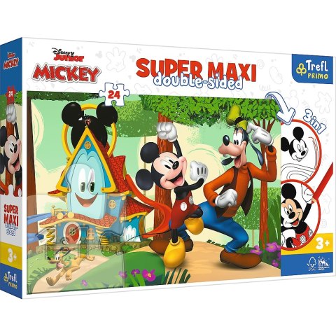 PUZZLE 24EL. SUPER MAXI MICKEY WESOŁY DOMEK TREFL 41012 TREF TREFL