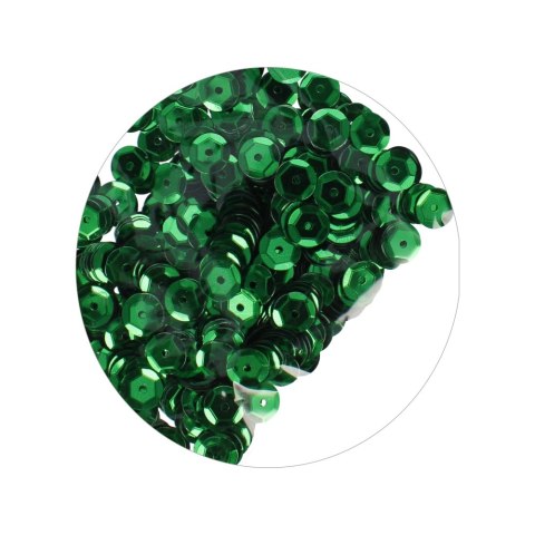 CEKINY METALICZNE GUZIKI 8 MM ZIELONE CRAFT WITH FUN 383995