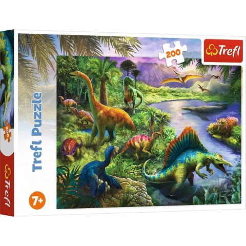 PUZZLE 200 ELEMENTÓW 13281 DRAPIEŻNE DINOZAURY TREFL 13281 TR