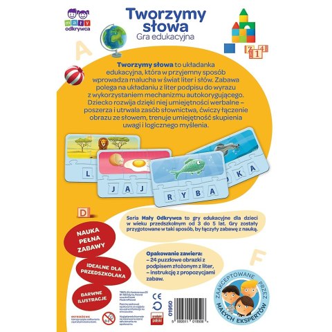 GRA EDUKACYJNA MAŁY ODKRYWCA TWORZYMY SŁOWA TREFL 01950 TR