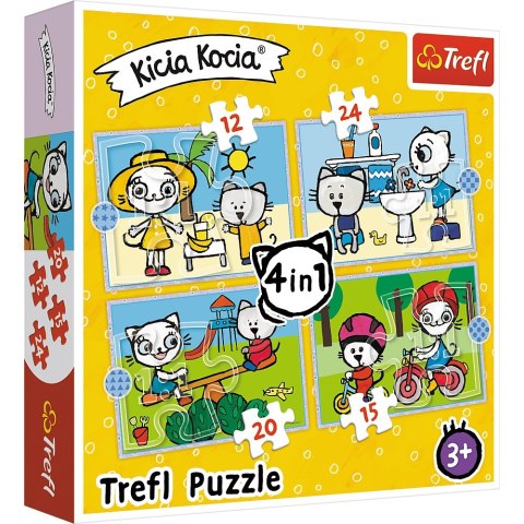 PUZZLE 4W1 34372 DZIEŃ KICI KOCI PUD TREFL 34372 TR