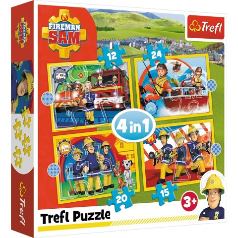 PUZZLE 4W1 34373 POMOCNY STRAŻAK SAM PUD TREFL 34373 TR