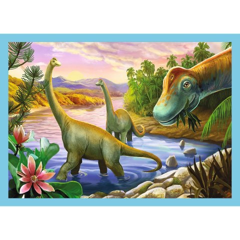 PUZZLE 4W1 TREFL WYJĄTKOWE DINOZAURY PUD TREFL 34609 TR