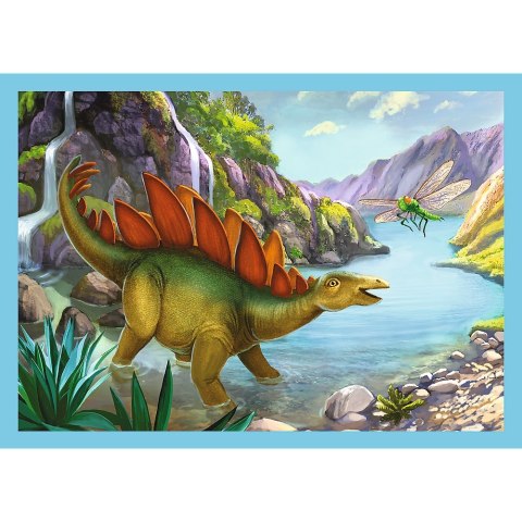 PUZZLE 4W1 TREFL WYJĄTKOWE DINOZAURY PUD TREFL 34609 TR