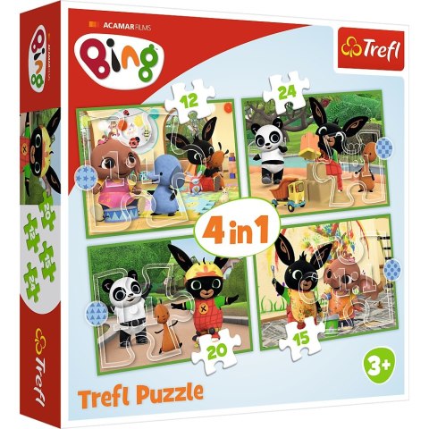 PUZZLE 4W1 WESOŁY DZIEŃ BINGA TREFL 34357