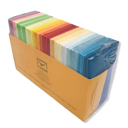 Koperty na wizytówki 100x56mm - mix kolorów - Opakowanie 200 sztuk