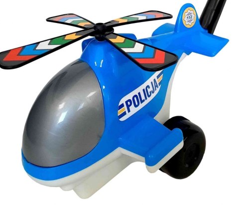 ZABAWKA DO PCHANIA HELIKOPTER POLICJA 50CM MACYSZYN