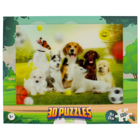 PUZZLE 3D 100 ELEMENTÓW PSY 286610