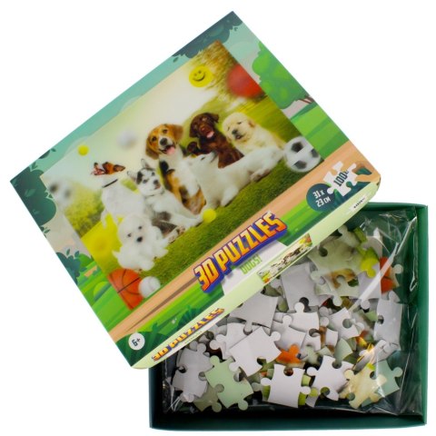 PUZZLE 3D 100 ELEMENTÓW PSY 286610