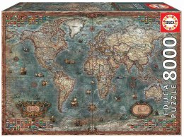 Puzzle 8000 elementów Historyczna mapa świata