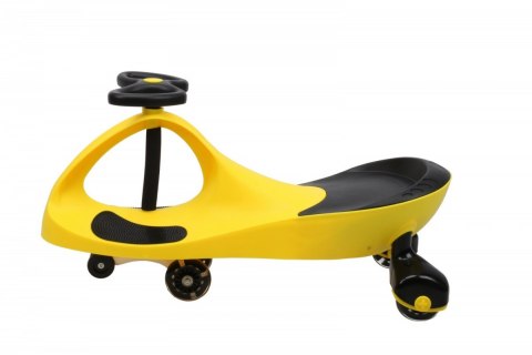 Jeździk Grawitacyjny Swing Car model 8097 Kauczukowe Koła LED żółty-czarny