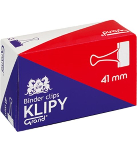 KLIPY METALOWE GRAND 41 MM CZARNE 12 SZT. KLIPY METALOWE GRAND 41 MM CZARNE 12 SZT.