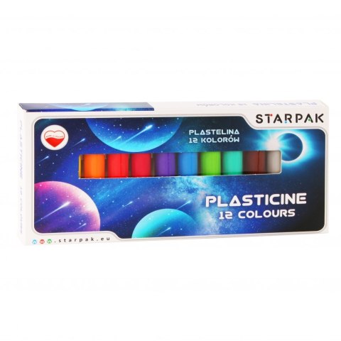 PLASTELINA 12 KOLORÓW SPACE STARPAK 472911