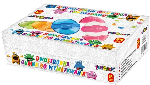 DWUSTRONNA GUMKA DO WYMAZYWANIA 4 KOLORY OBUDOWY FUN&JOY FJ576