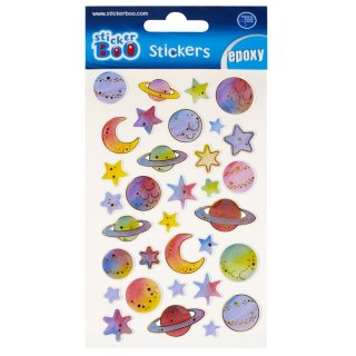 NAKLEJKI 10X16 CM EPOXY GALAXY STICKER BOO 493727