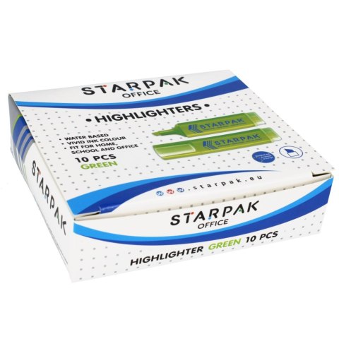 ZAKREŚLACZ ZIELONY 10 SZTUK STARPAK 230983