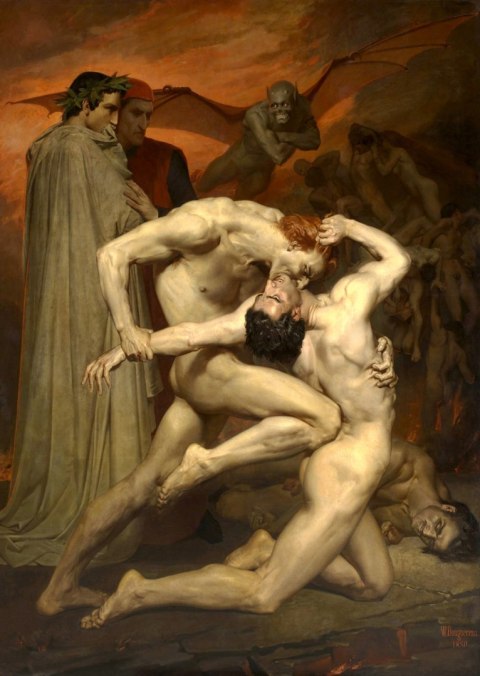 Puzzle 1000 el. Dante i Wergiliusz w piekle, William-Adolphe Bouguereau