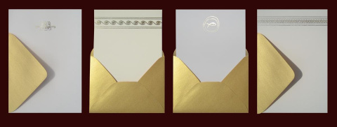 Koperty A5 | 3 koperty i 3 kartki z tłoczeniem