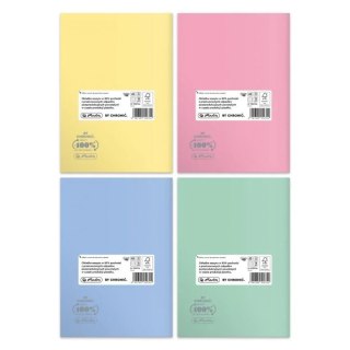 ZESZYT A5 60 KARTEK KRATKA PP PASTEL COLORS OP.5 SZT. HERLITZ 9552746 HERLITZ