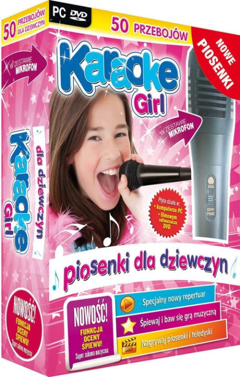 Zestaw Karaoke Girl z mikrofonem (PC-DVD)