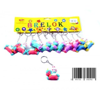 BRELOK GUMOWY JEDNOROŻEC ZAJĄCZEK 5CM PBH A 12 TOYS D42598 MID TOYS