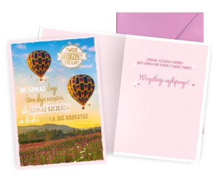 KARNET PR-526 URODZINY LATAJĄCE BALONY PASSION CARDS - KARTKI