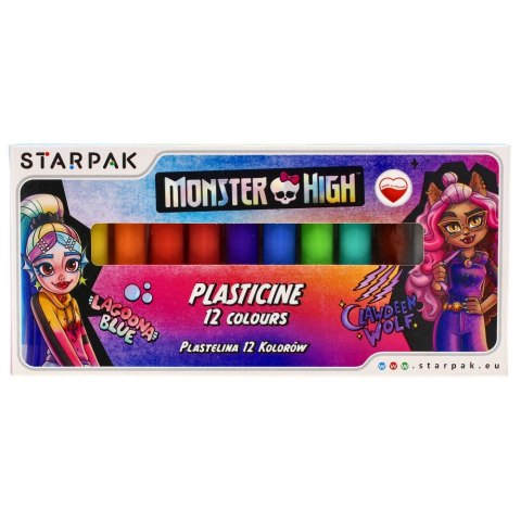 PLASTELINA 12KOL MONSTER HIGH STK PUD 1/40 STARPAK