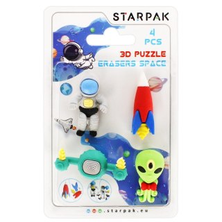 GUMKA DO MAZANIA 3D PUZZLE SPACE OP. 4 SZT. STARPAK 505320 STARPAK