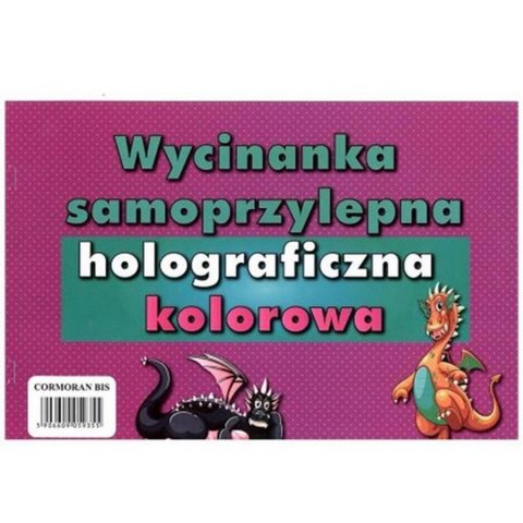 PAPIER KOLOROWY SAMOPRZYLEPNY A4 6 KOLORÓW HOLOGRAFICZNY KORMORAN 059355